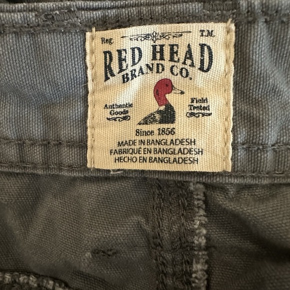 Red Head Brand Men's 44x30 Gray/green Cargo Pants Ripstop Nylon Spandex Blend - Picture 3 of 9